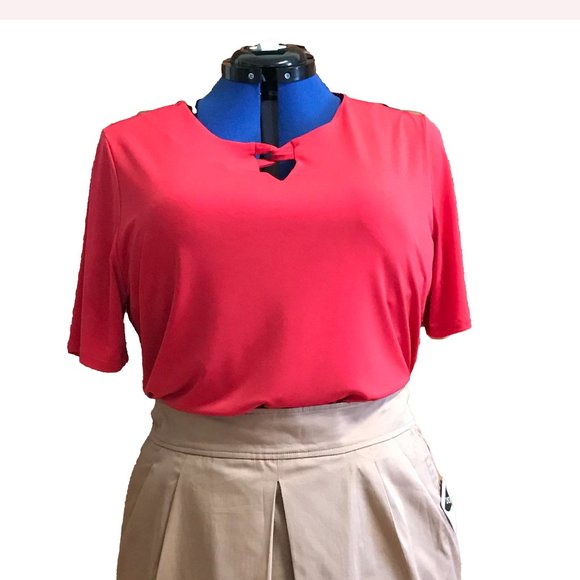 Chico's Brand Red Basic Shell Top XL $15.00 - Picture 3 of 4